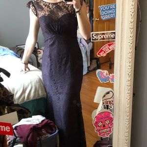 Dark purple bridesmaid dress